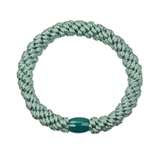 KKNEKKI faded green hair elastic, front view, soft woven design