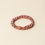 KKNEKKI hair tie Burgundy & Curry Mix – close-up