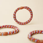 KKNEKKI hair tie Burgundy & Curry Mix – several hair ties together
