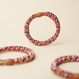 KKNEKKI hair tie Burgundy & Curry Mix – several hair ties together