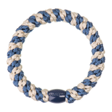 KKNEKKI Hair Tie – Indigo & Ivory Stripe – product photo
