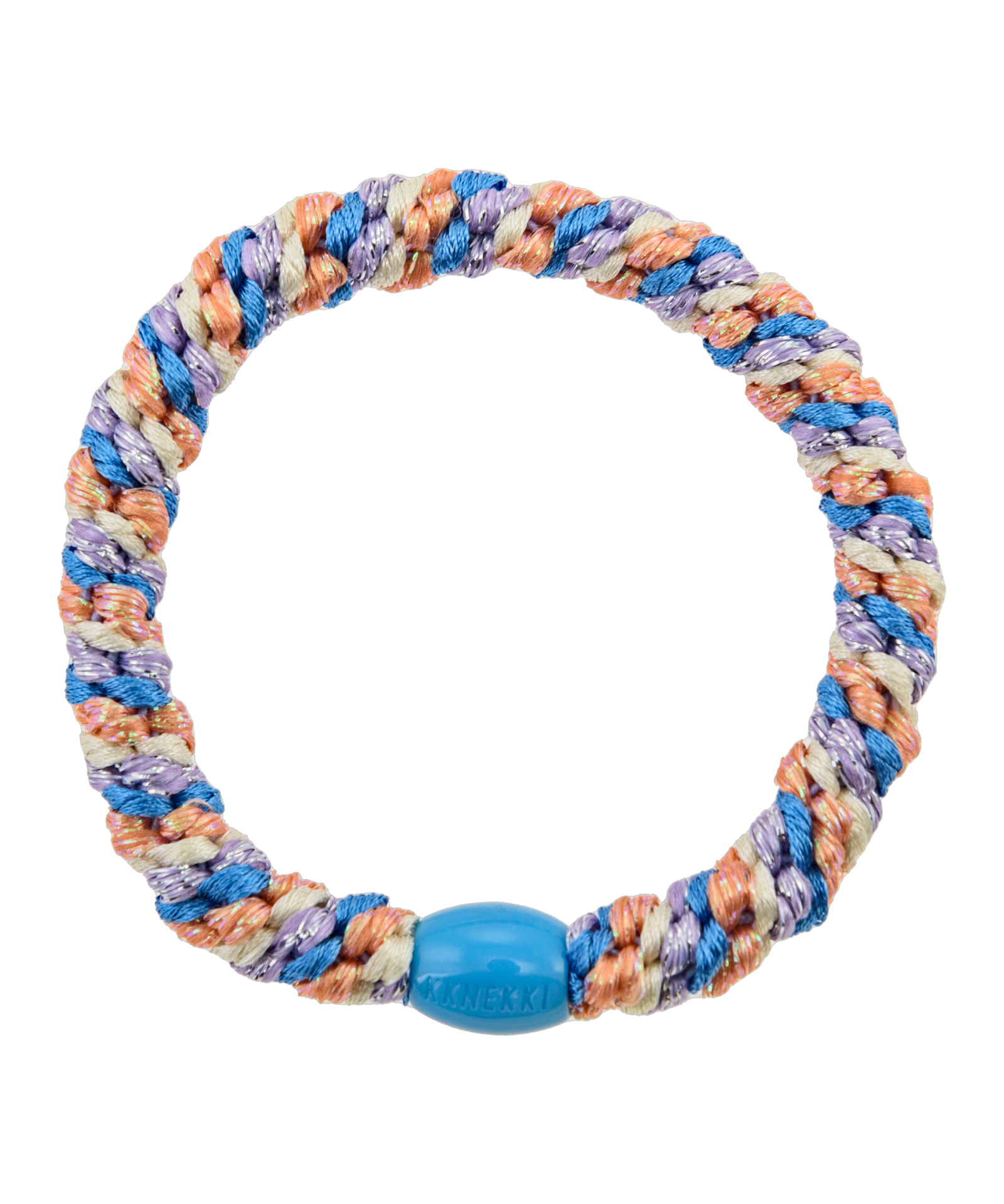 KKNEKKI Hair Tie – Lake Blue & Lavender Glitter Mix – product photo