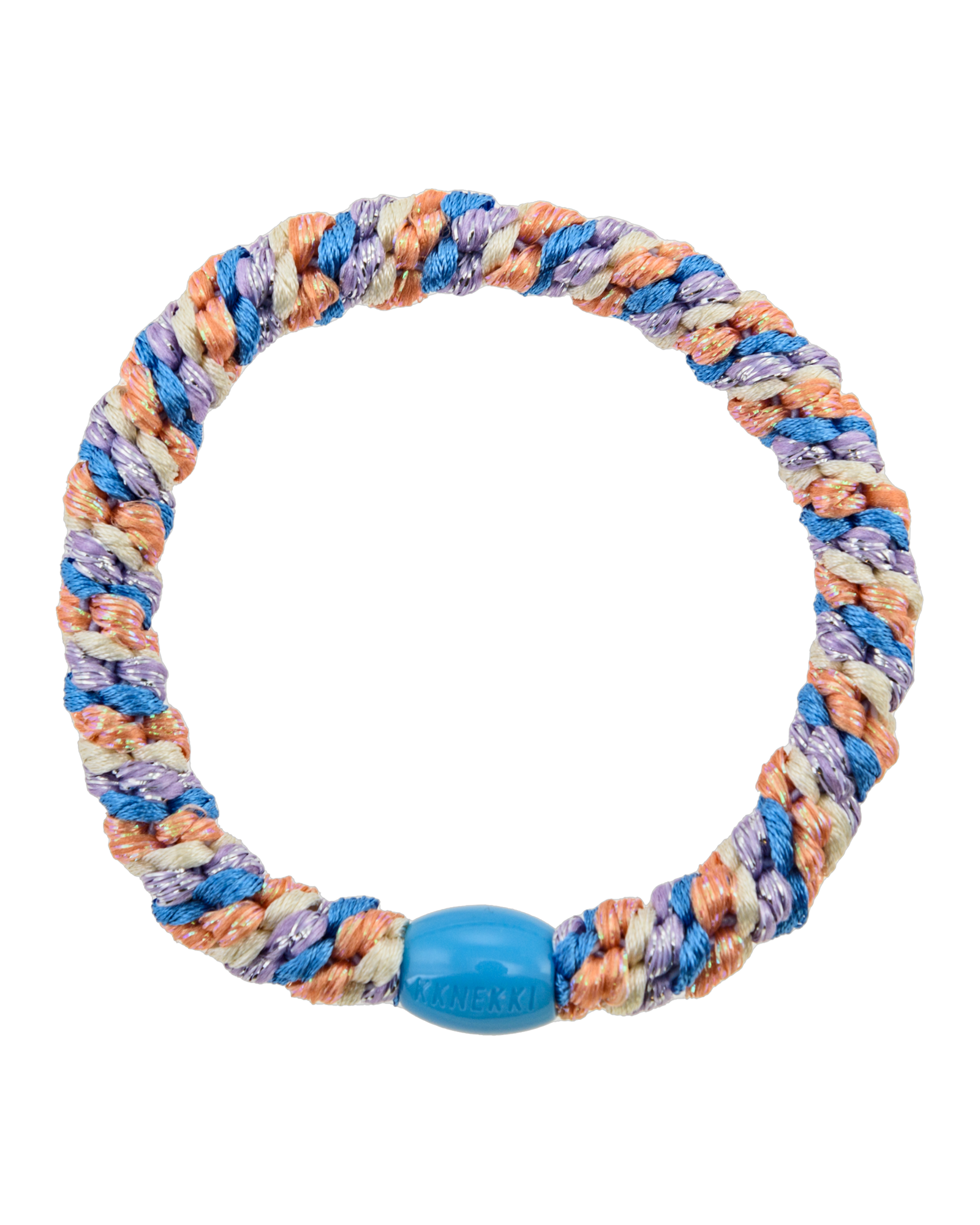 KKNEKKI Hair Tie – Lake Blue & Lavender Glitter Mix – product photo