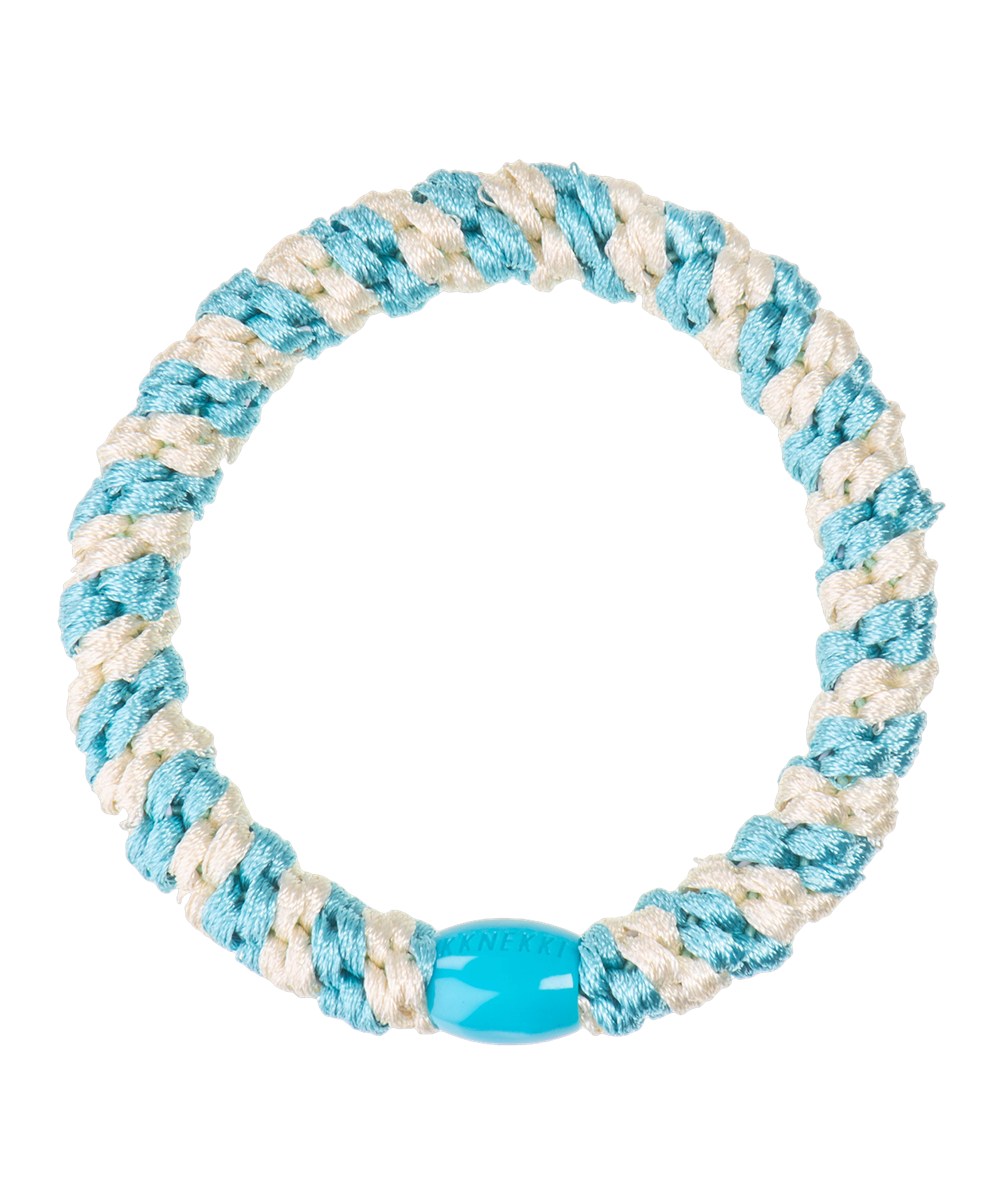 KKNEKKI Hair Tie – Ocean & Ivory Stripe – product photo