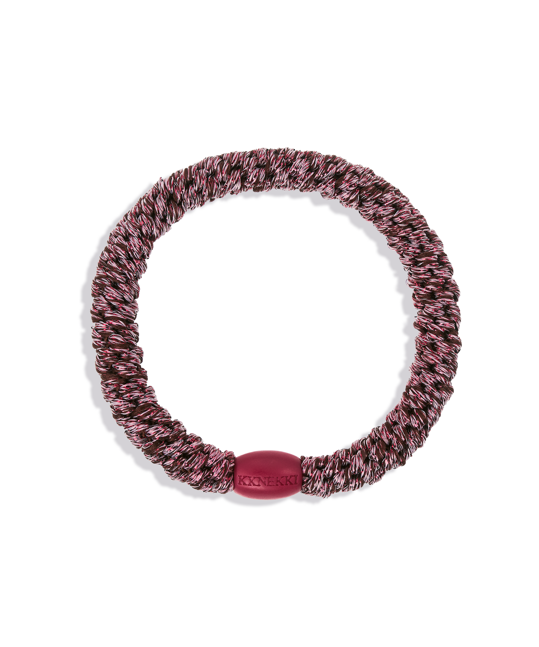 KKNEKKI Hair Tie – Rosewood Glitter – product photo