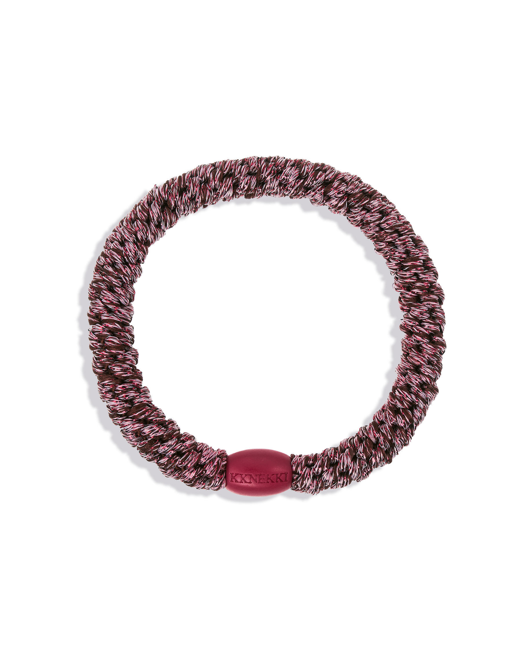KKNEKKI Hair Tie – Rosewood Glitter – product photo