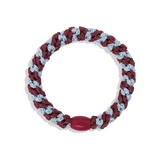 KKNEKKI Hair Tie – Rosewood & Sea Blue Glitter Stripe – product photo