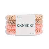 KKNEKKI 4-pack hair tie set in soft nude and blush shades