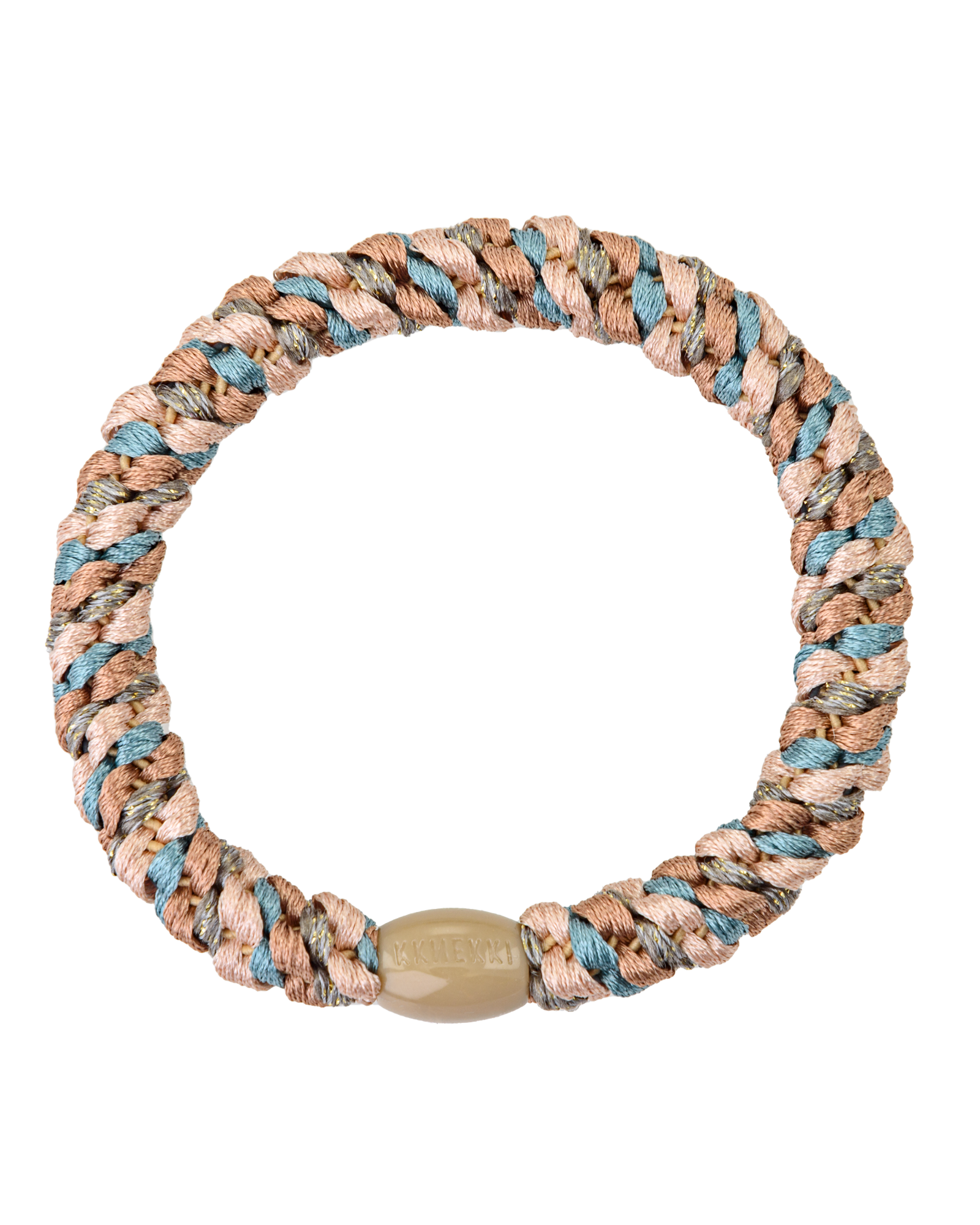 KKNEKKI Hair Tie – Teal & Nougat Mix – product photo