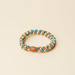 KKNEKKI hair tie Terracotta & Teal Mix – close-up