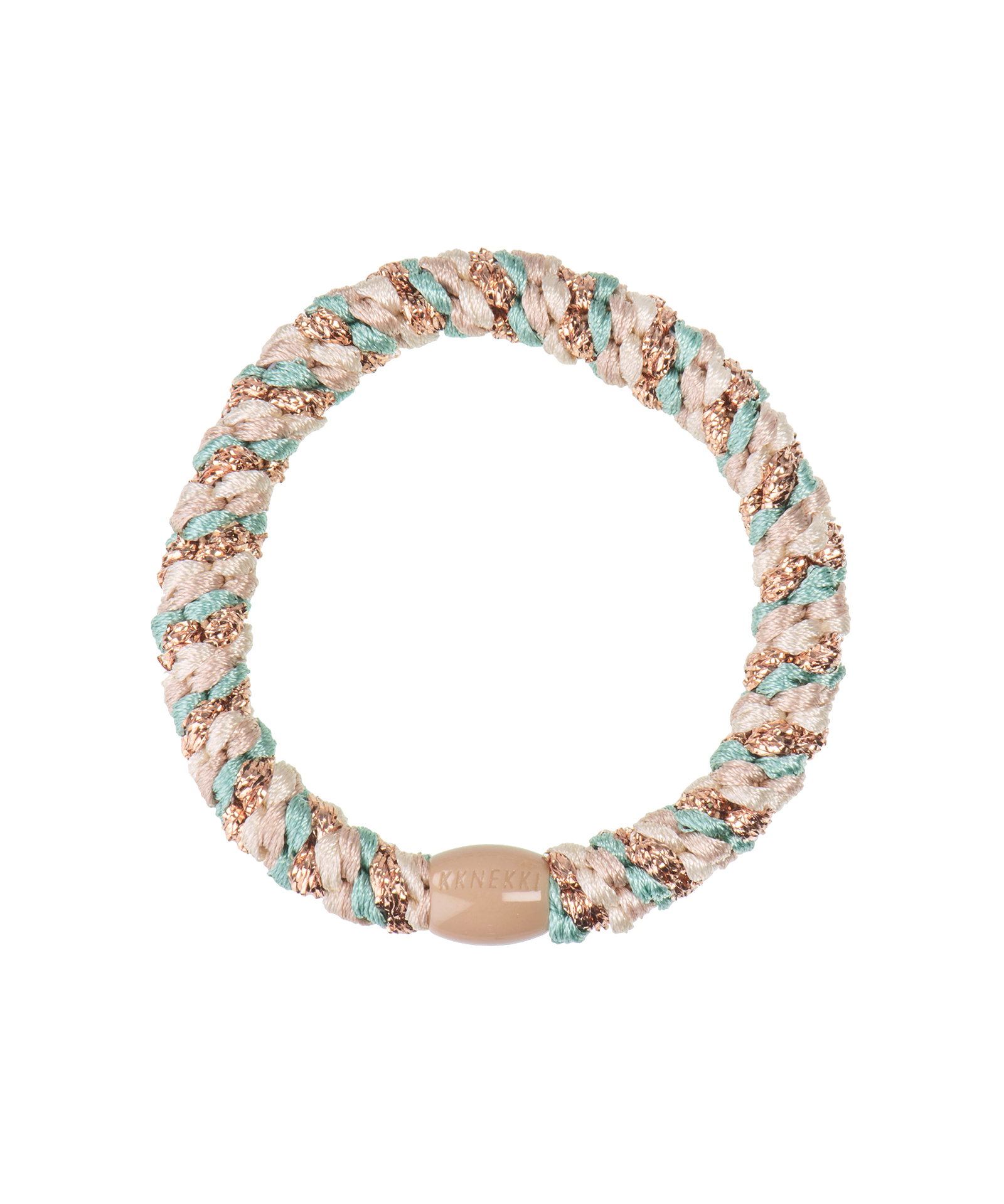 KKNEKKI Hair Tie – Turkish & Beige Glitter Mix – product photo