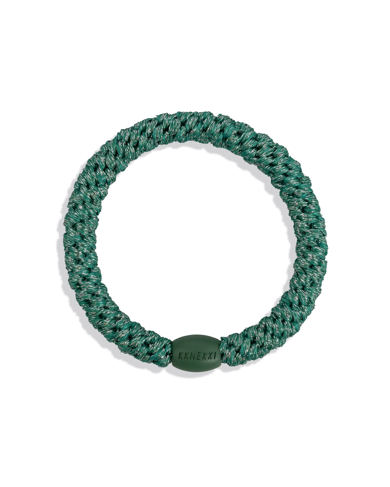 KKNEKKI Hair Tie – Turquoise Glitter – product photo