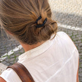 KKNEKKI slim hair tie Black Glitter – in the hair