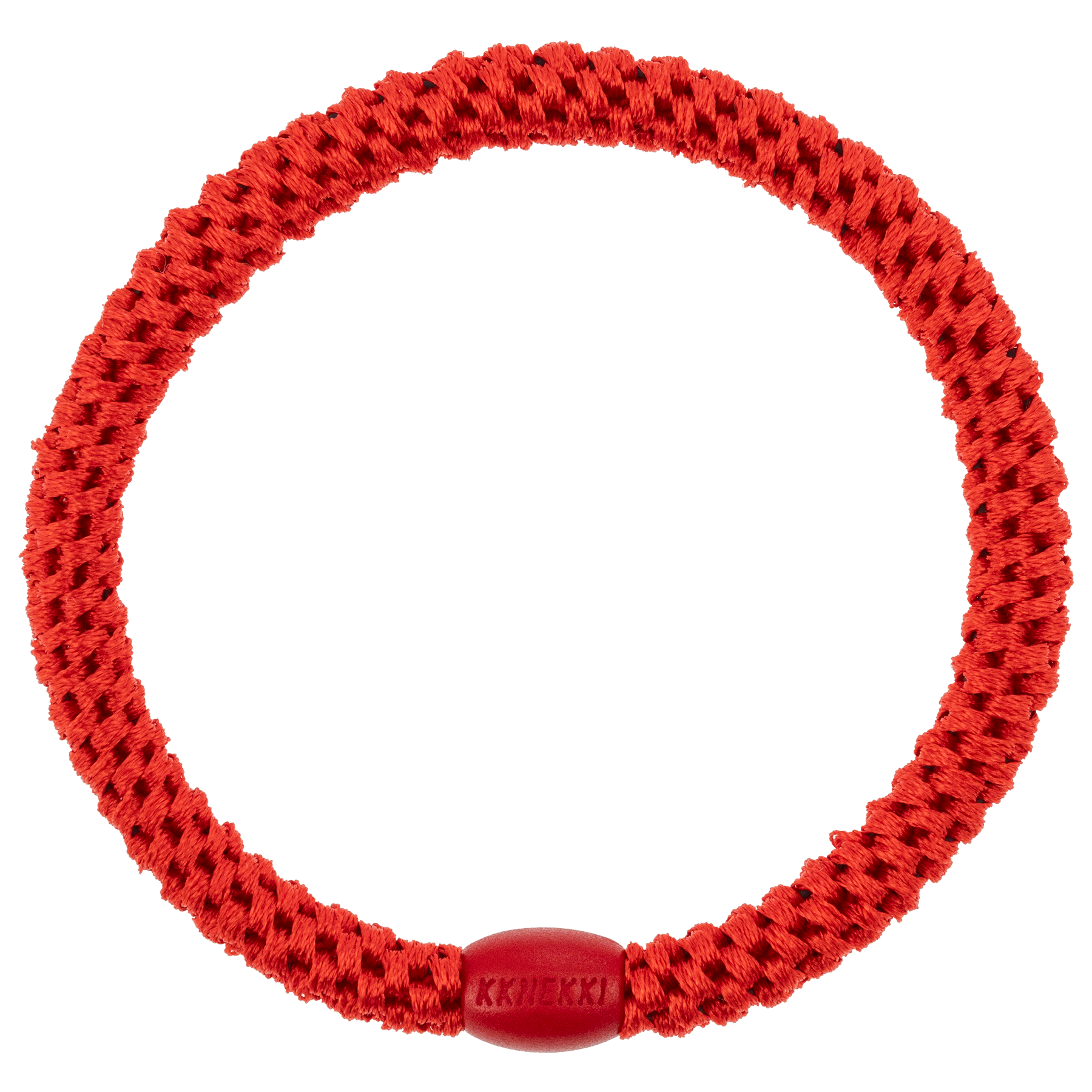 KKNEKKI Slim Hair Tie – Bright Red – product photo