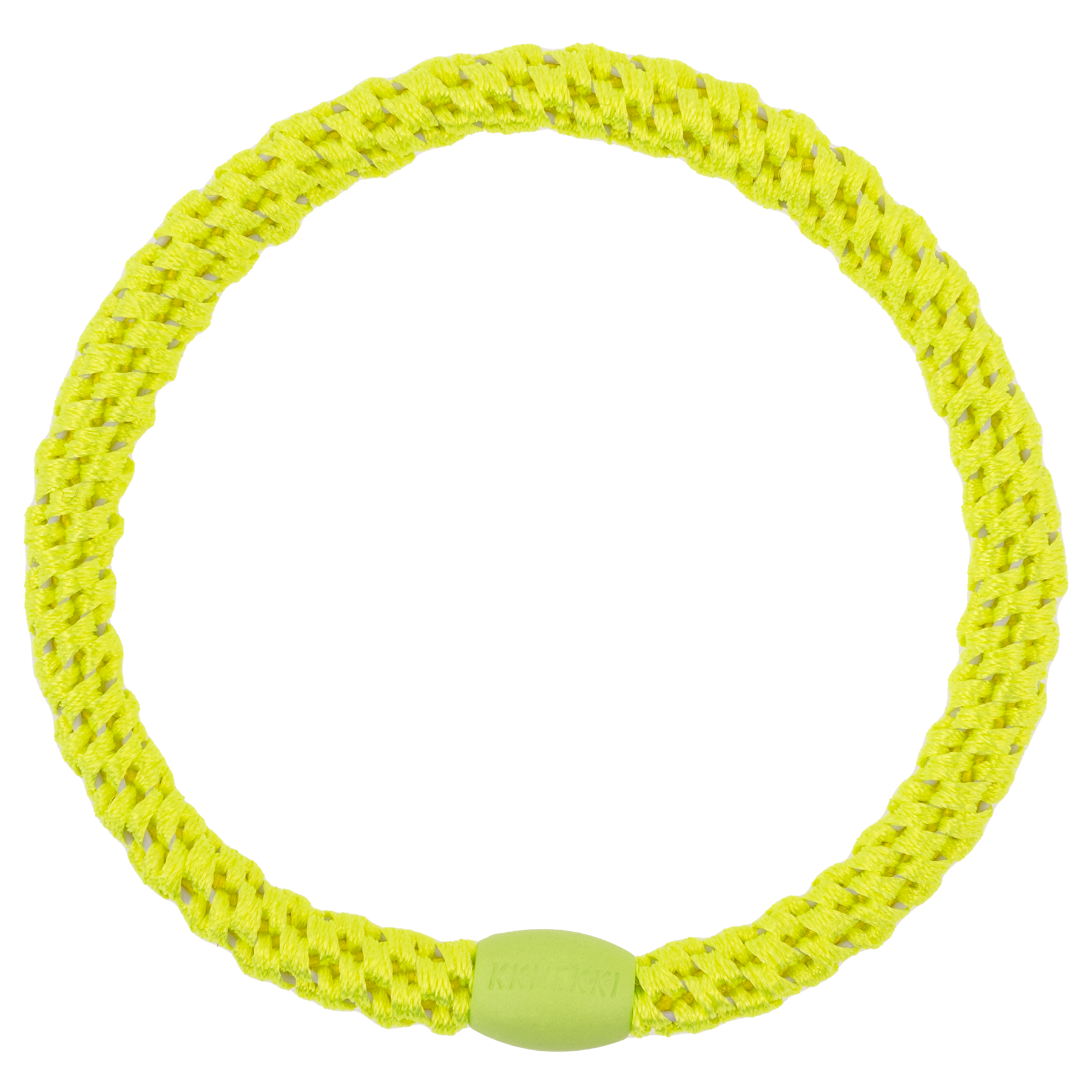 KKNEKKI Slim Hair Tie – Neon Yellow – product photo
