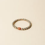 KKNEKKI slim hair tie Terracotta & Teal Mix – close-up