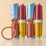 KKNEKKI slim hair tie Terracotta & Teal Mix – lifestyle
