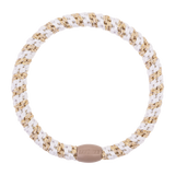 Kknekki Slim – White & Beige Glitter Stripe