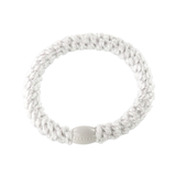 KKNEKKI white hair elastic, front view, soft woven design