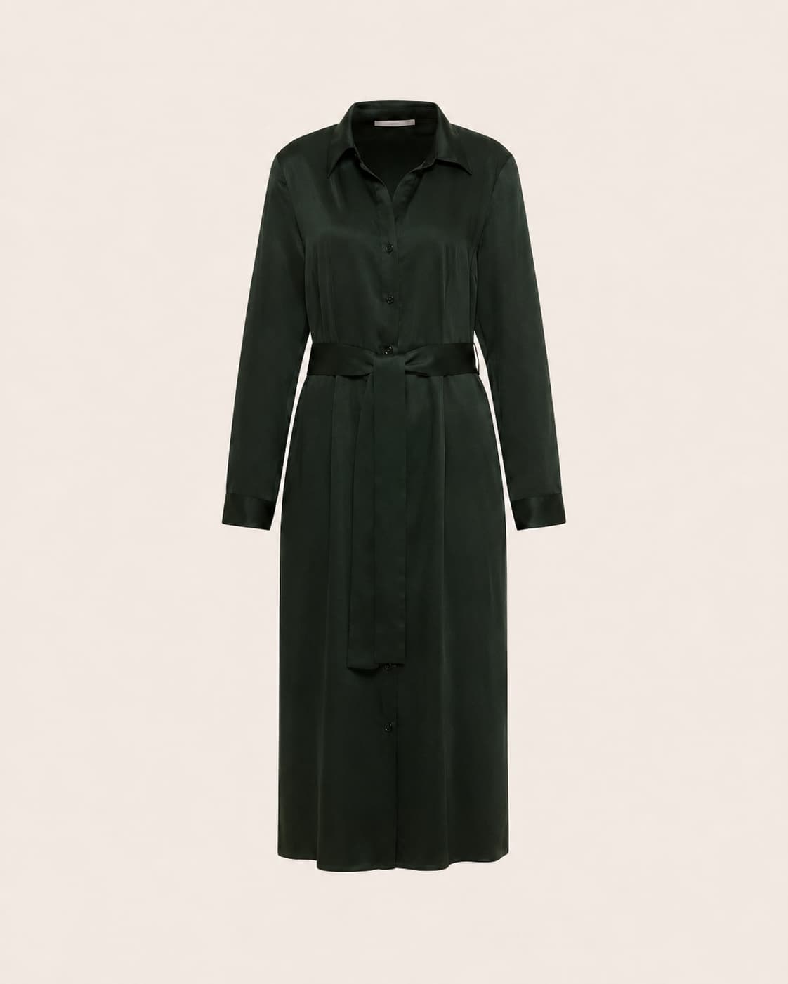 Shirt Dress — Forest Green