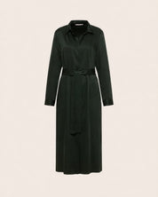 Shirt Dress — Forest Green