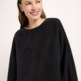LANIUS black Bemberg cupro blouse with 3/4 sleeves, photo 4