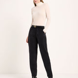LANIUS black Bemberg cupro trousers with a relaxed fit, photo 2