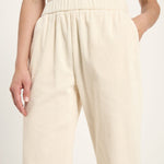 LANIUS cream elasticated-waist corduroy trousers, third view