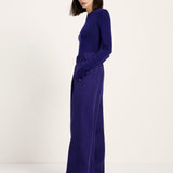 LANIUS violet wide-leg trousers in TENCEL Lyocell, side view