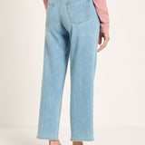 LANIUS relaxed straight jeans in light blue – back view