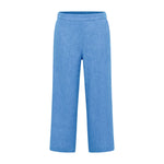 Linen & Organic Cotton Wide-Leg Culottes - Sky Blue by LANIUS — fair fashion in organic materials, view 2