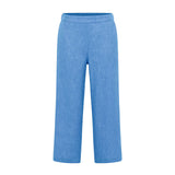 Linen & Organic Cotton Wide-Leg Culottes - Sky Blue by LANIUS — fair fashion in organic materials, view 2