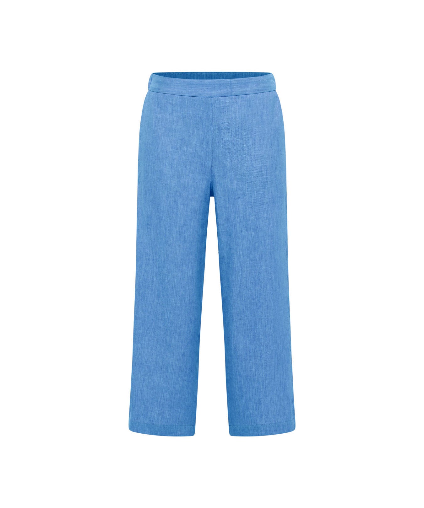 Linen & Organic Cotton Wide-Leg Culottes - Sky Blue by LANIUS — fair fashion in organic materials, view 2