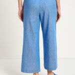 Linen & Organic Cotton Wide-Leg Culottes - Sky Blue by LANIUS — fair fashion in organic materials, view 5