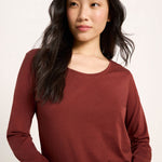 LANIUS mahogany long-sleeve organic cotton T-shirt, photo 4