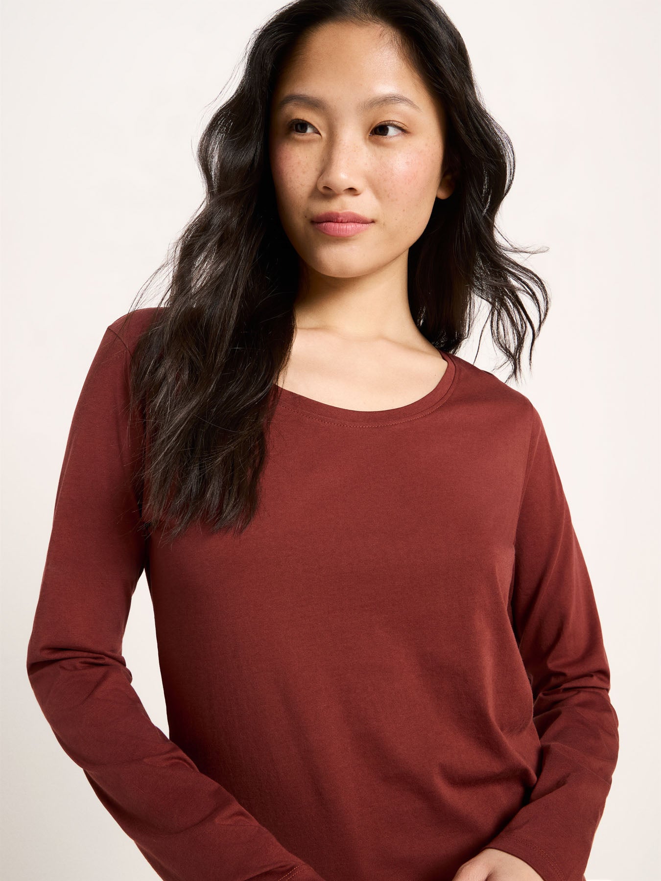 LANIUS mahogany long-sleeve organic cotton T-shirt, photo 4