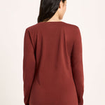 LANIUS mahogany long-sleeve organic cotton T-shirt, photo 5
