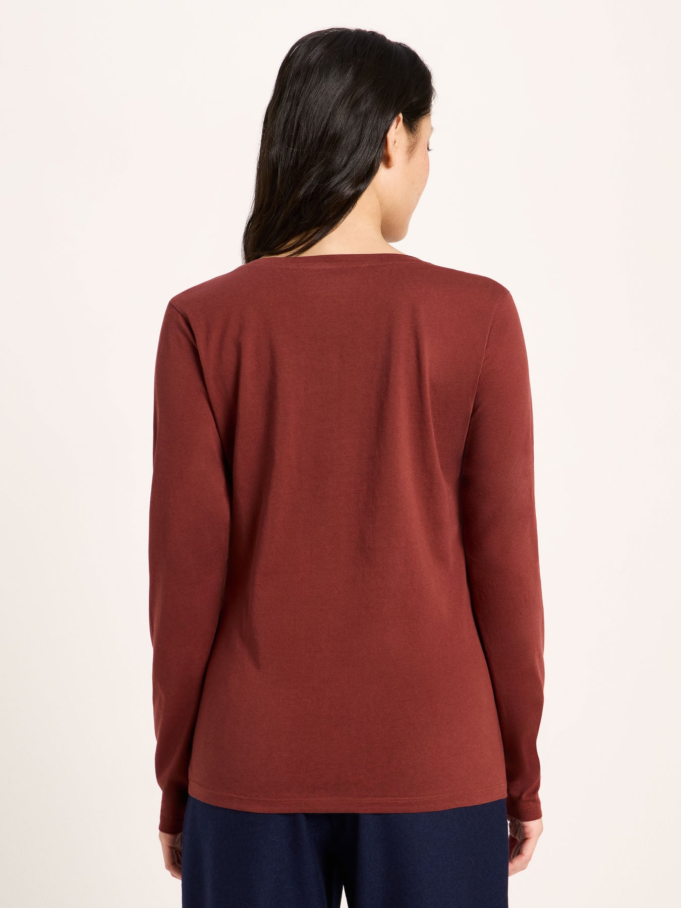 LANIUS mahogany long-sleeve organic cotton T-shirt, photo 5