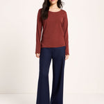 LANIUS mahogany long-sleeve organic cotton T-shirt, photo 2