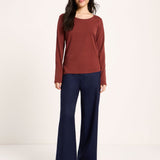 LANIUS mahogany long-sleeve organic cotton T-shirt, photo 2