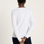 LANIUS white long-sleeve organic cotton T-shirt, photo 5