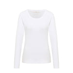 LANIUS white long-sleeve organic cotton T-shirt, front view