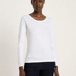 LANIUS white long-sleeve organic cotton T-shirt, photo 2