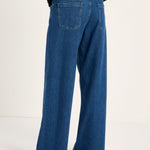 LANIUS Marlene pleated wide-leg jeans in mid-blue organic denim, photo 5