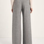 LANIUS Marlene flared trousers in grey melange wool flannel jersey, photo 5