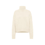 LANIUS oversized jumper in off-white organic virgin wool and cotton, front view