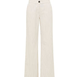 Pinstripe Marlene Trousers - Ecru & Black by LANIUS — fair fashion in organic materials, view 2