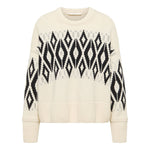 LANIUS Norwegian sweater in ecru and black – flat lay