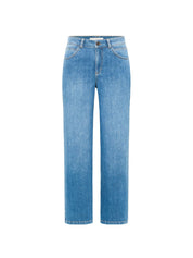 Lanius relaxed jeans in mid blue organic Candiani denim, premium sustainable fashion at 99things.ch Switzerland