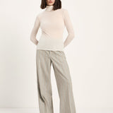 LANIUS roll-neck top in cream TENCEL Lyocell, another view